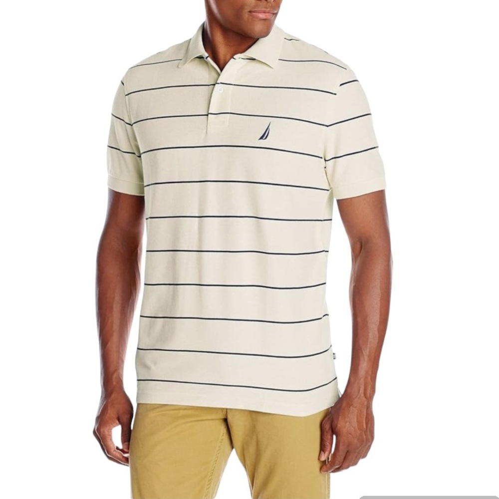 Nautica Performance Deck Polo Classic Fit w Stripes Shirt